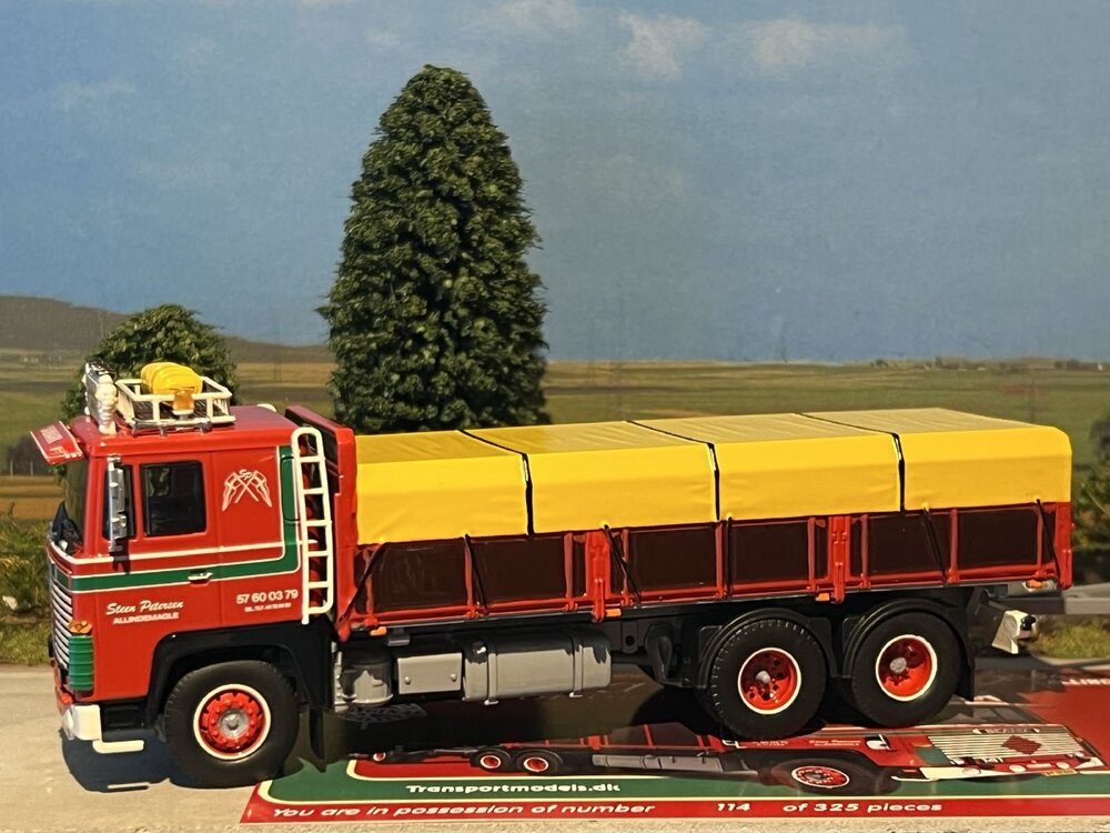 Tekno Tekno Scania 141 combi  rigid truck with 3-axle trailer Steen Petersen