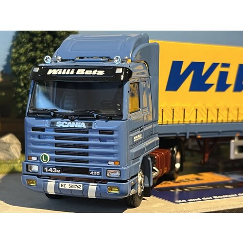 Tekno Tekno Scania 143M streamline 4x2 with 3-axle tilt trailer Willi Betz Tekno Tekno Scania 143M streamline 4x2 with 3-axle tilt trailer Willi Betz