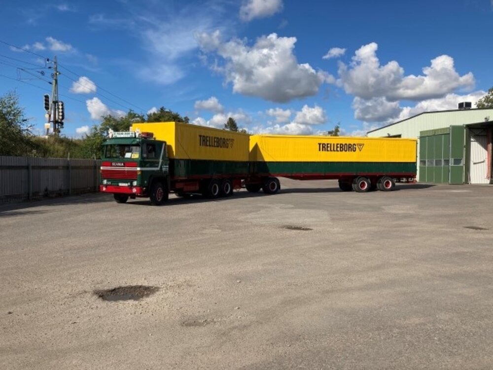 Tekno Tekno Scania 141 rigid truck with trailer Swedish combination PALMS