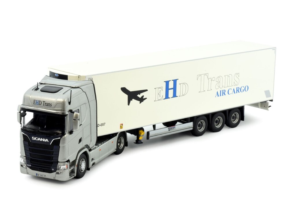 Tekno Tekno Scania S-serie Next Gen 4x2 Highline with reefer trailer EHD Trans