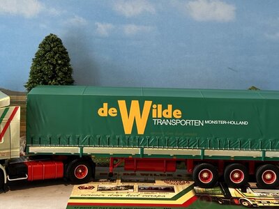 Tekno Tekno Scania 142 with 3-axle classic tilt trailer M.J. de Wilde