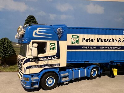 WSI WSI Scania R 4x2 Topline with container trailer + 2x20 ft. container PETER MUSCHE