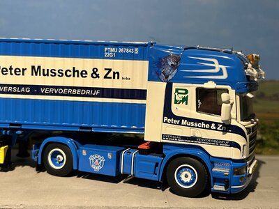 WSI WSI Scania R 4x2 Topline met container trailer + 2x20 ft. container PETER MUSCHE