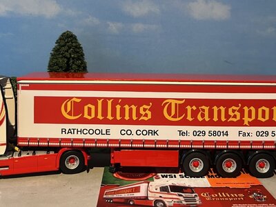 WSI WSI Scania R Highline 4x2 with 3-axle curtainside trailer COLLINS TRANSPORT