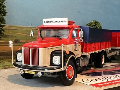 Tekno Tekno Scania L76 dagcabine motorwagen met aanhanger Bjarne Andersen