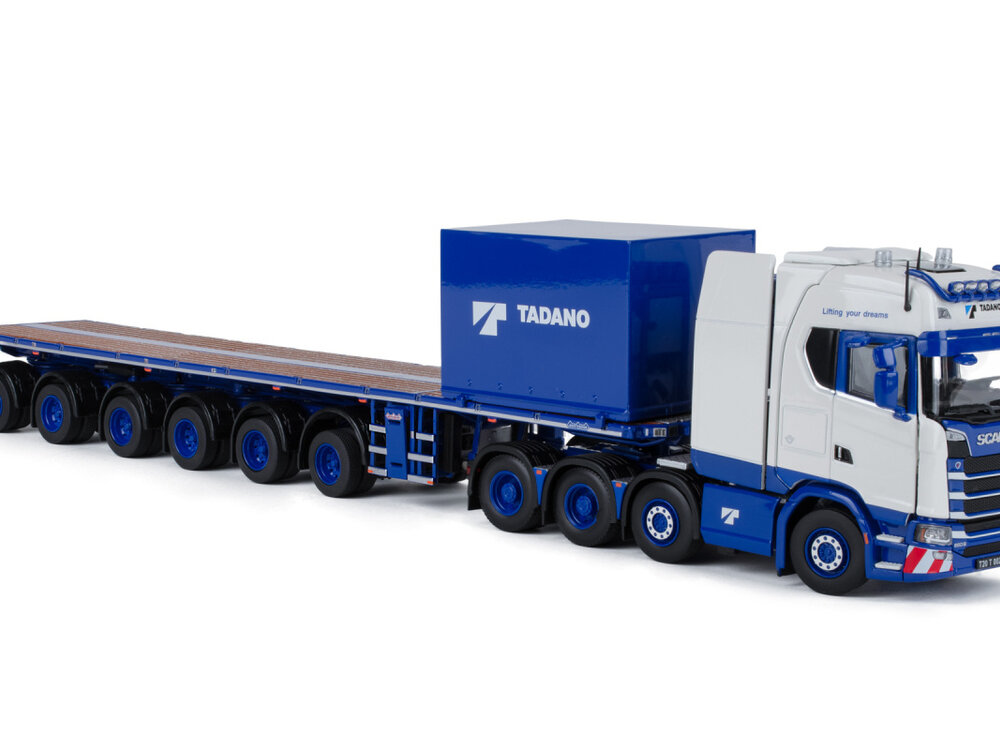 IMC IMC Scania S 8x4 with Nooteboom 6-axle ballast trailer + 10ft. container TADANO