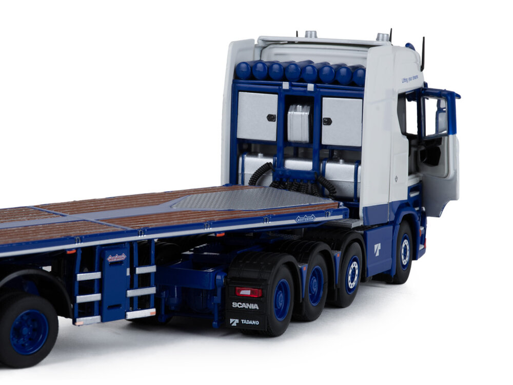 IMC IMC Scania S 8x4 with Nooteboom 6-axle ballast trailer + 10ft. container TADANO