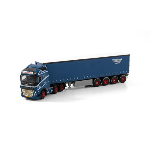 WSI WSI Volvo FH5 Glob. 6x2 met 4-as gestuurde schuifzeilen oplegger Vindelsbaek WSI WSI Volvo FH5 Glob. 6x2 met 4-as gestuurde schuifzeilen oplegger Vindelsbaek