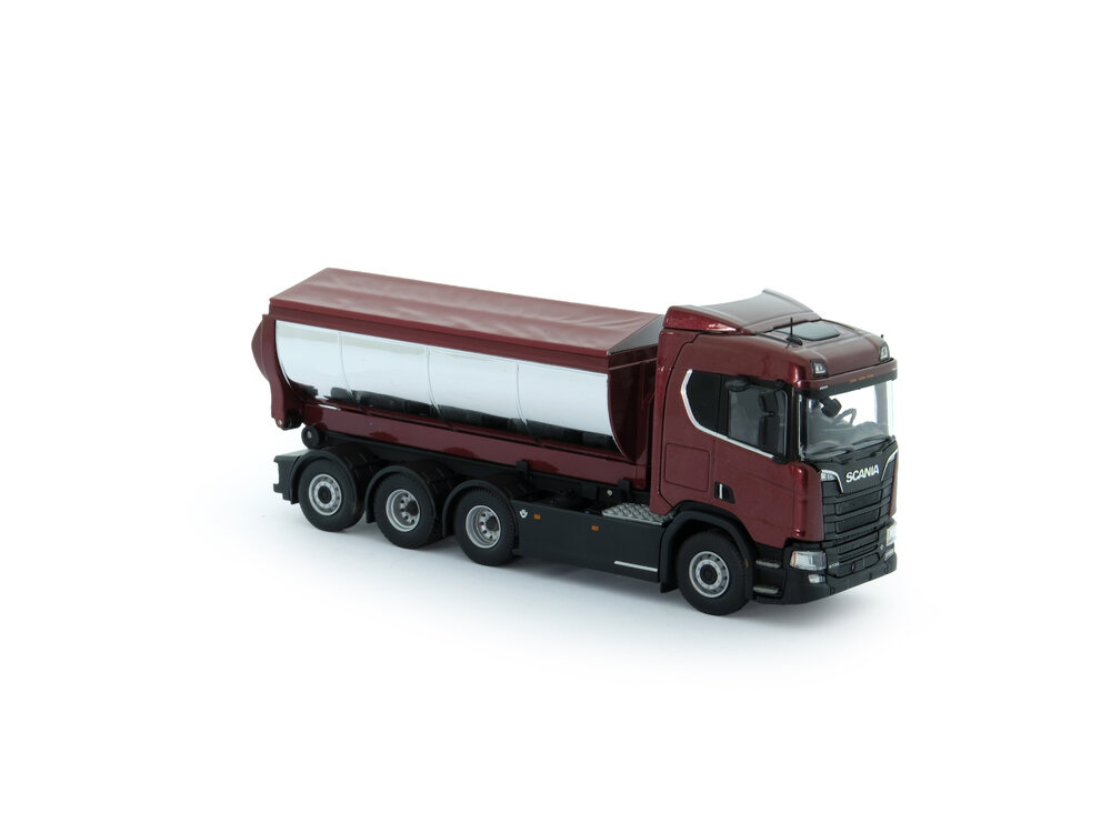 Tekno Tekno T.B. Scania Next Gen R730 haakarm met asfalt container