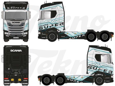 Tekno Tekno Scania Super Next Gen Highline 6x2 sleepas SCANIA SUPER