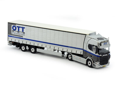 Tekno Tekno Scania Next Gen R-serie Highline with 3-axle curtainside trailer OTT Pallethandel