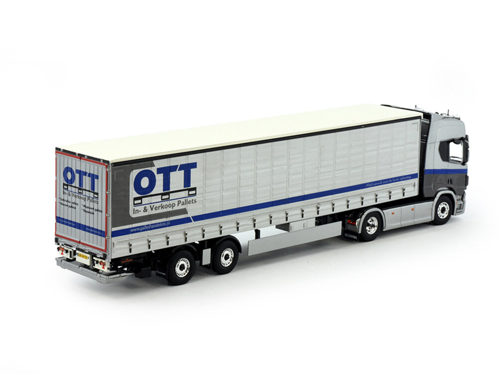 Tekno Tekno Scania Next Gen R-serie Highline with 3-axle curtainside trailer OTT Pallethandel