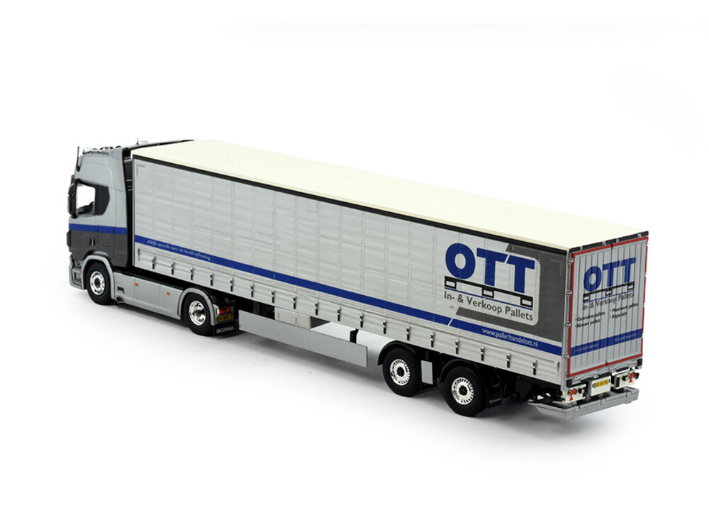 Tekno Tekno Scania Next Gen R-serie Highline with 3-axle curtainside trailer OTT Pallethandel