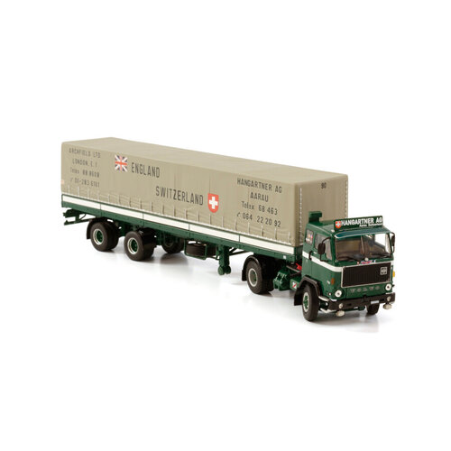 WSI WSI Volvo F89 4x2 met 2-as classic schuifzeilen oplegger Hangartner AG WSI WSI Volvo F89 4x2 met 2-as classic schuifzeilen oplegger Hangartner AG