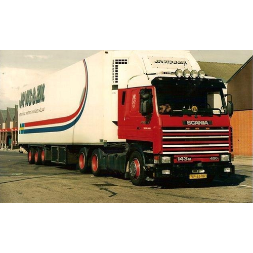 Tekno Tekno Scania 143M 6x2 met 3-as koeloplegger J.P. VIS Tekno Tekno Scania 143M 6x2 met 3-as koeloplegger J.P. VIS