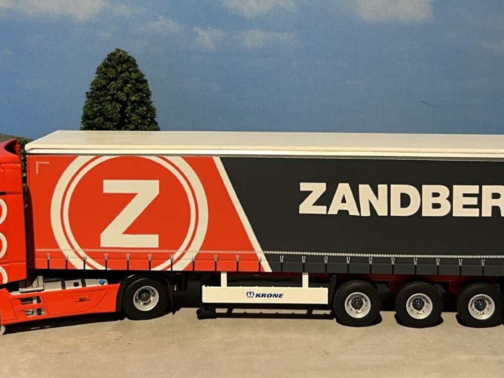 WSI WSI Mercedes Actros MP4 Big Space 4x2 with 3-axle curtainside trailer ZANDBERGEN TRANSPORT