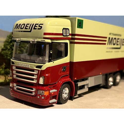 Tekno Tekno Scania R 380 Topsleeper 6x2 Voorwagen met 2 as wipkar Volume combi MOEIJES Tekno Tekno Scania R 380 Topsleeper 6x2 Voorwagen met 2 as wipkar Volume combi MOEIJES