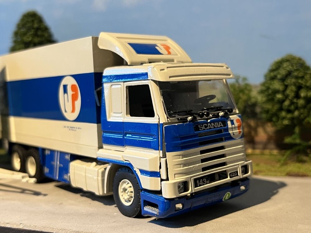 Tekno Tekno Scania 143M streamliner 6x2 rigid truck with 2-axle trailer CARGOBOSS "Jaco Poot"