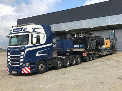 WSI WSI Scania S Highline 10x4 + 8-axle scheuerle intercombi KARNER