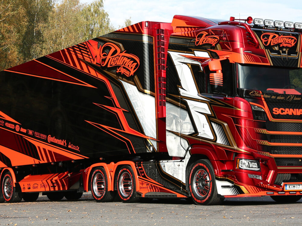 Tekno Tekno Scania NGS Highline 6x4 met 3-assige koeltrailer RISTIMAA "ICEMAN"