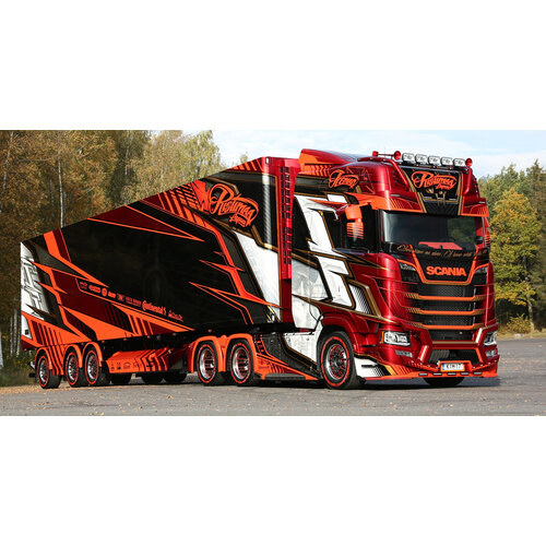 Tekno Tekno Scania NGS Highline 6x4 with 3-axle reefer trailer RISTIMAA "ICEMAN"