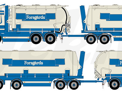 Tekno Tekno Scania 3-serie Streamline Zweedse silo combinatie FORSGARDS