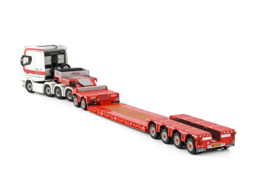 WSI WSI Scania S Highline 8x4 - 4 axle lowloader + 2 axle dolly MUD Grondwerken