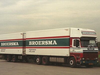 Tekno Tekno Scania 113M /360 Rigid truck with trailer BROERSMA