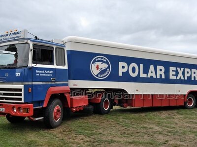 Tekno Tekno Ford Transcontinental with classic reefer trailer Anhalt "Polar Express"