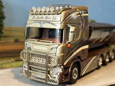 WSI WSI Scania R Highline 8x4 hooklift system + container PER BRODDES