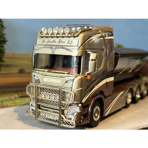WSI WSI Scania R Highline 8x4 haakarm systeem + container PER BRODDES