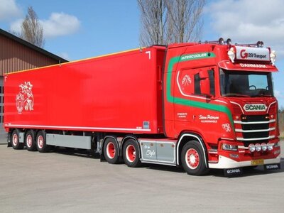 Tekno Tekno Scania Next Gen S650 met walkingfloor oplegger PETER STEEN