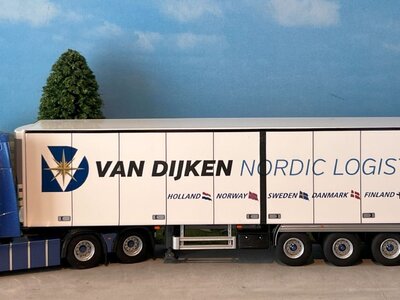 WSI WSI  Volvo FH4 Globetrotter XL 6x2 with 3-axle reefer trailer VAN DIJKEN