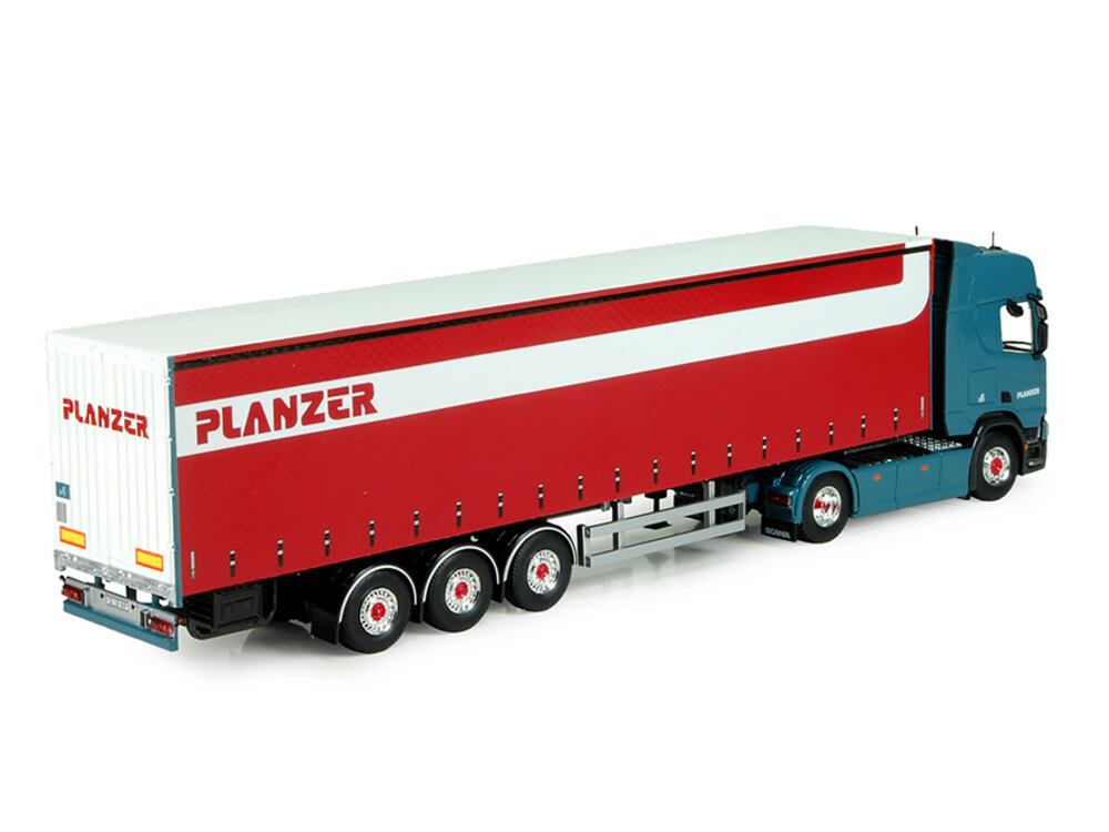 Tekno Tekno Scania NG R-serie Highline with curtainside trailer (real curtain) PLANZER