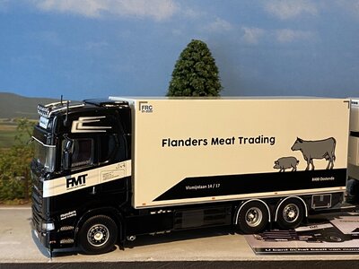 Tekno Tekno Scania Next Gen S580 Highline truck with trailer FLANDERS MEAT TRADING