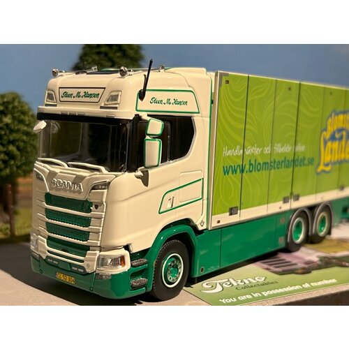 Tekno Tekno Scania Next Gen S-serie Highline motorwagen met 3-assige aanhanger STEEN HANSEN