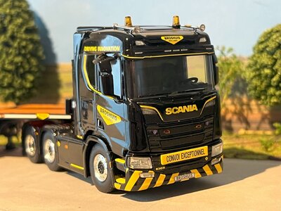 WSI WSI Scania R Normal 6x2 + 4-axle Broshuis wheel well semi lowloader Premium Line