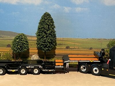 WSI WSI Scania R Normal 6x2 + 4-axle Broshuis wheel well semi lowloader Premium Line