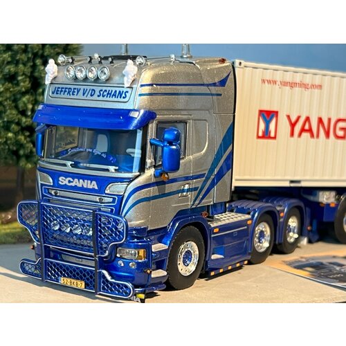 WSI WSI Scania R Topline 6x2 twin steer 2 connect combi trailer 2 + 3 axle + 2x20ft. container Jeffrey v/d Schans WSI WSI Scania R Topline 6x2 twin steer 2 connect combi trailer 2 + 3 axle + 2x20ft. container Jeffrey v/d Schans