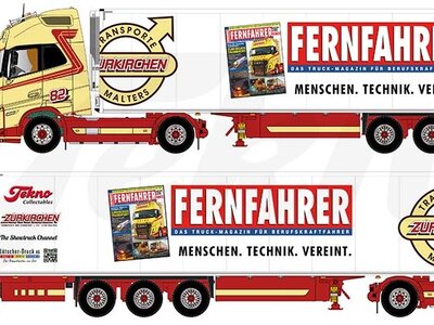 Tekno Tekno Volvo FH05 Globetrotter XL met 3-assige koeloplegger ZURKIRCHEN FERNFAHRER