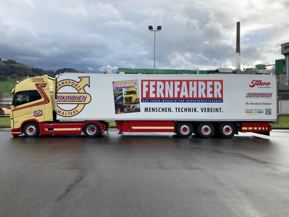 Tekno Tekno Volvo FH05 Globetrotter XL met 3-assige koeloplegger ZURKIRCHEN FERNFAHRER