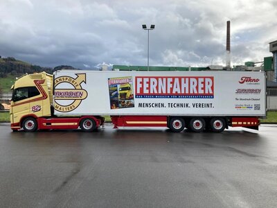 Tekno Tekno Volvo FH05 Globetrotter XL with 3-axle reefer trailer ZURKIRCHEN FERNFAHRER