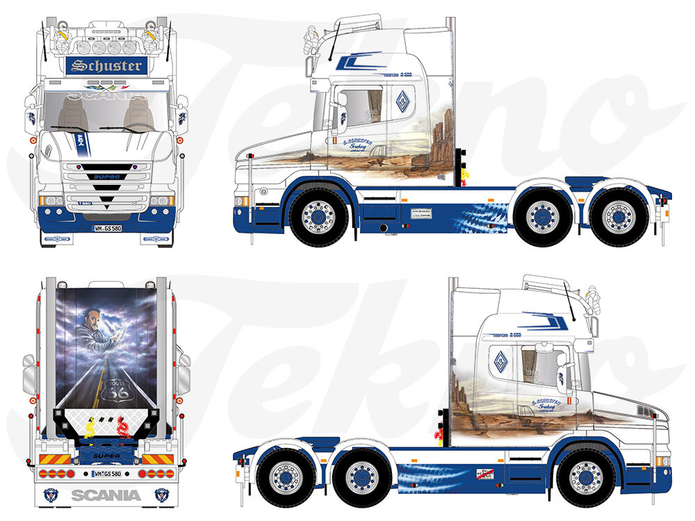 Tekno Tekno Scania Torpedo T580 Topline 6x2 SCHUSTER