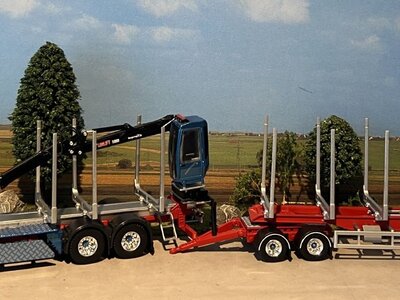 Tekno Volvo FH04 motorwagen aanhanger met houtopbouw JAN JOHANSSON