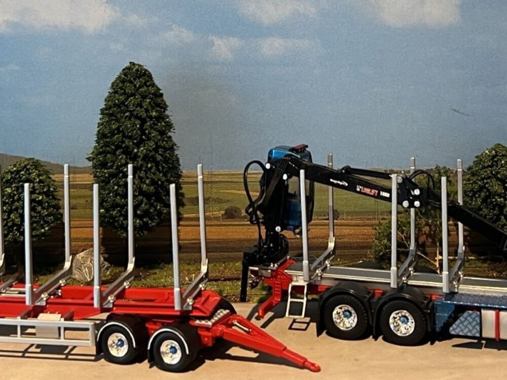 Tekno Volvo FH04 motorwagen aanhanger met houtopbouw JAN JOHANSSON