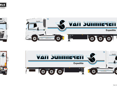 WSI WSI DAF XG+ 4x2 with 3-axle reefer trailer VAN SUMMEREN