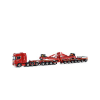 WSI Scania S Highline 8x4 + 7-axle wind mill trailer + 4-axle dolly NOOTEBOOM RED LINE