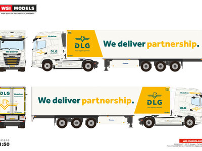 WSI WSI DAF XG 6x2 met 3-as koeloplegger DLG LOGISTICS