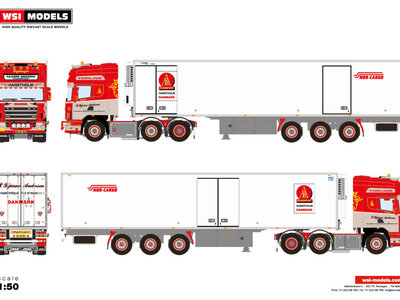 WSI WSI Scania 4-serie Topline 6x2 with 3-axle reefer trailer  P. BJARNE ANDERSEN