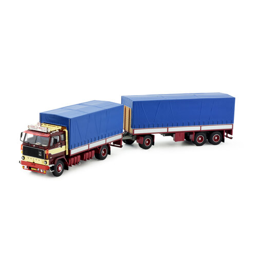 Tekno Tekno Volvo F89 4x2 rigid truck with 3-axle trailer Gebr. de Mooij Tekno Tekno Volvo F89 4x2 rigid truck with 3-axle trailer Gebr. de Mooij